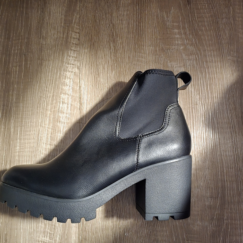 Aldo Black Chunky Heel Ankle Boots